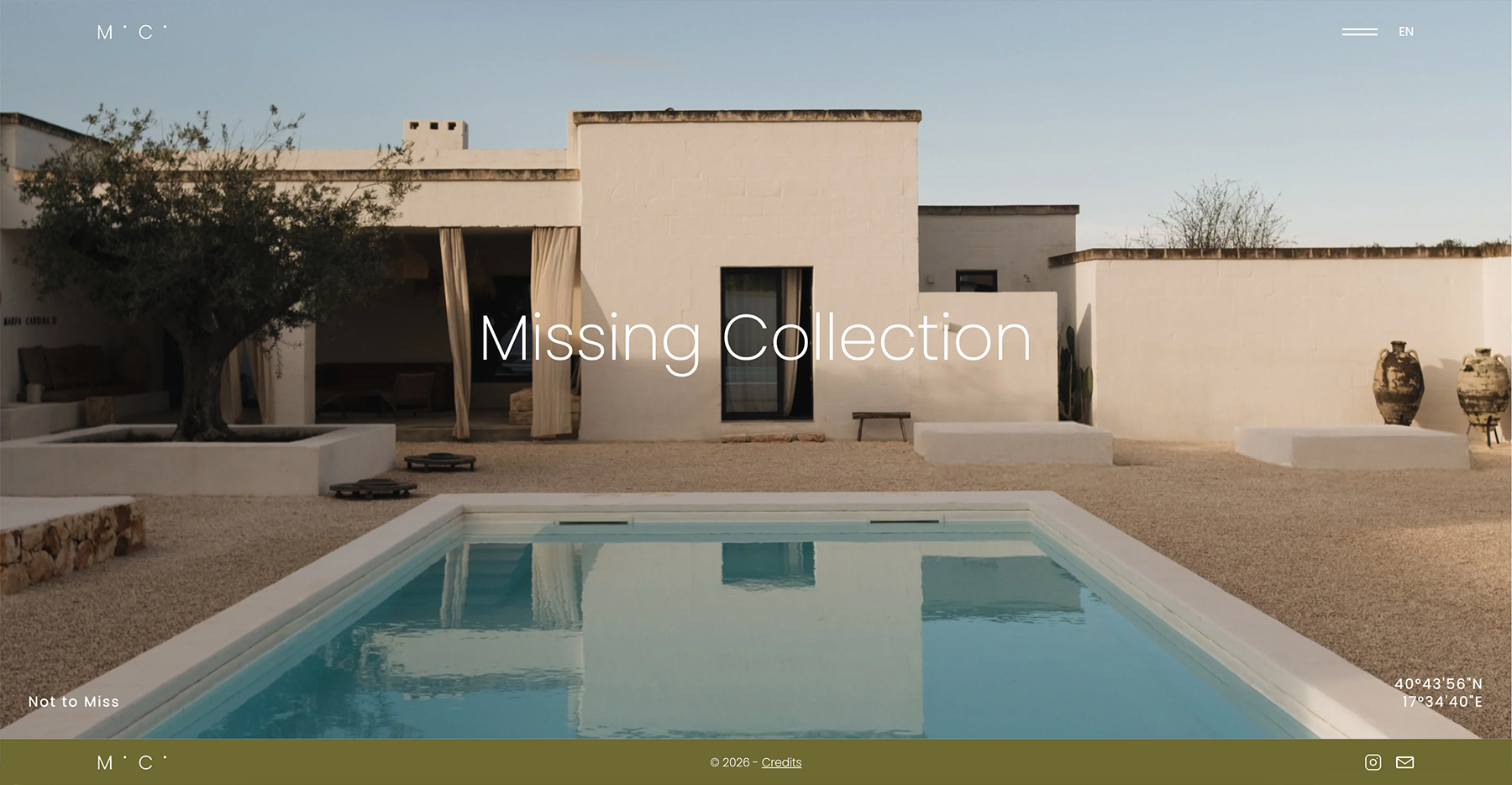 Restyling sito web Missing Collection — web design e brand identity Puglia